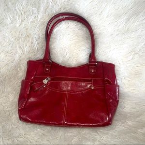Red Faux Leather purse